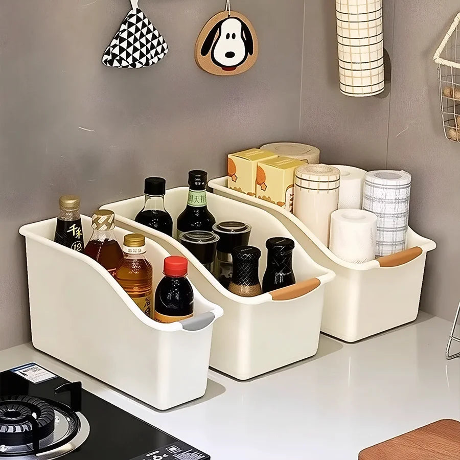 Under-Sink Plastic Storage Bins with Wheels