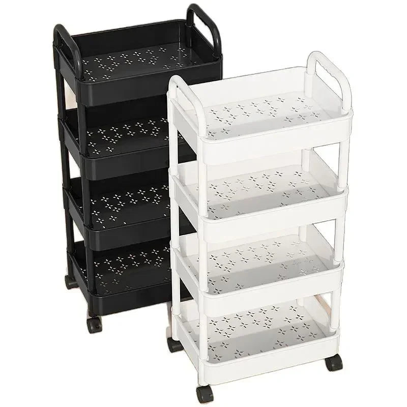 Multi-Tier Kitchen Storage Trolley – Rolling Floor Storage Rack