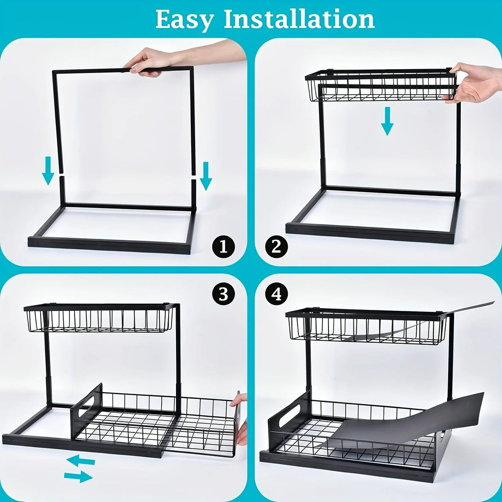 Under-Sink Pull-Out Organiser (2-Tier)