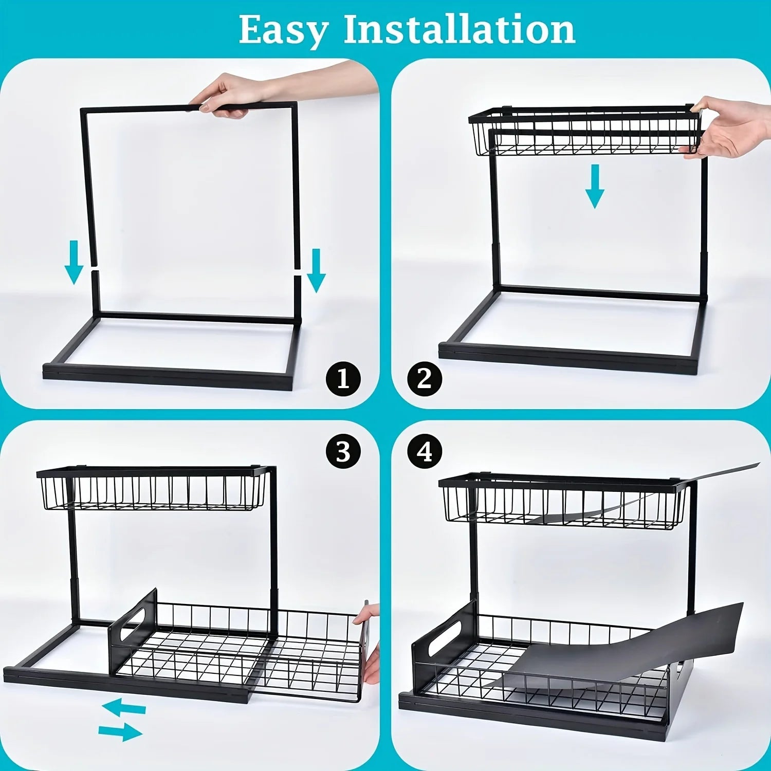 Under-Sink Pull-Out Organiser (2-Tier)