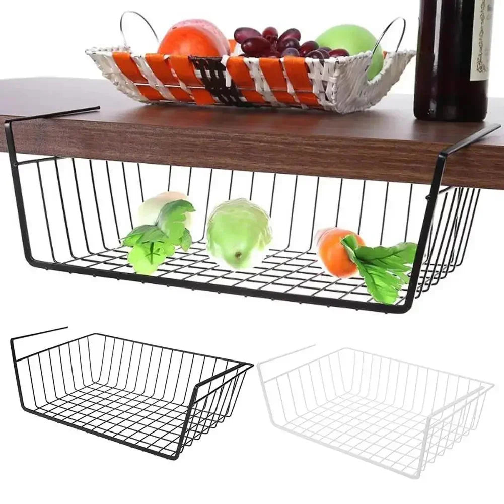 Under Shelf Wire Basket – Cabinet & Closet Storage Organizer
