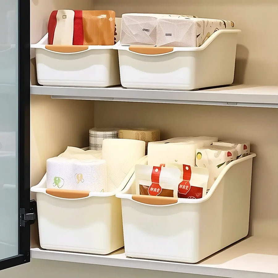 Under-Sink Plastic Storage Bins with Wheels