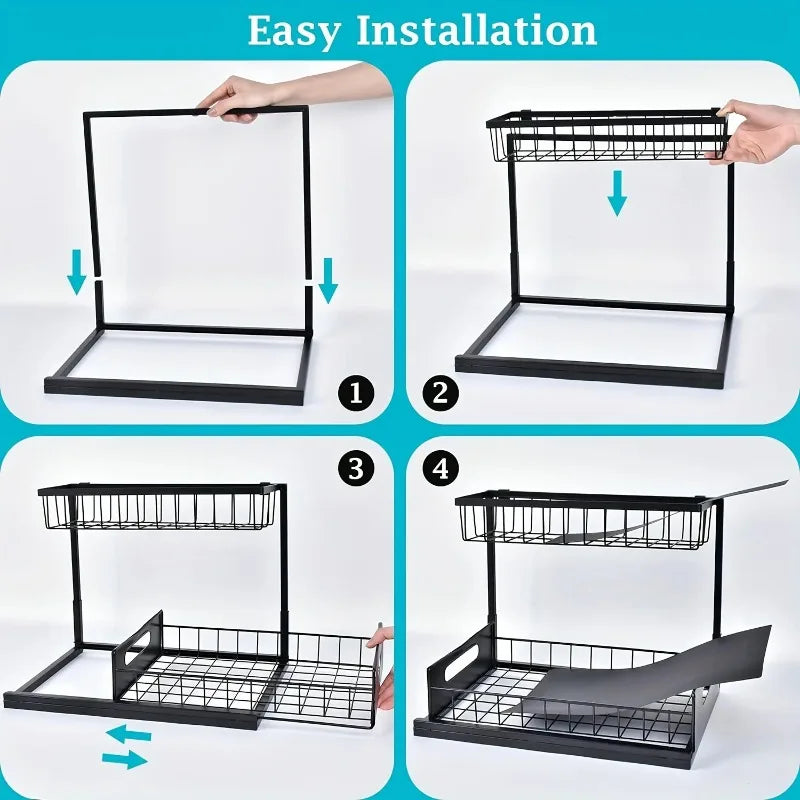 Under-Sink Pull-Out Organiser (2-Tier)