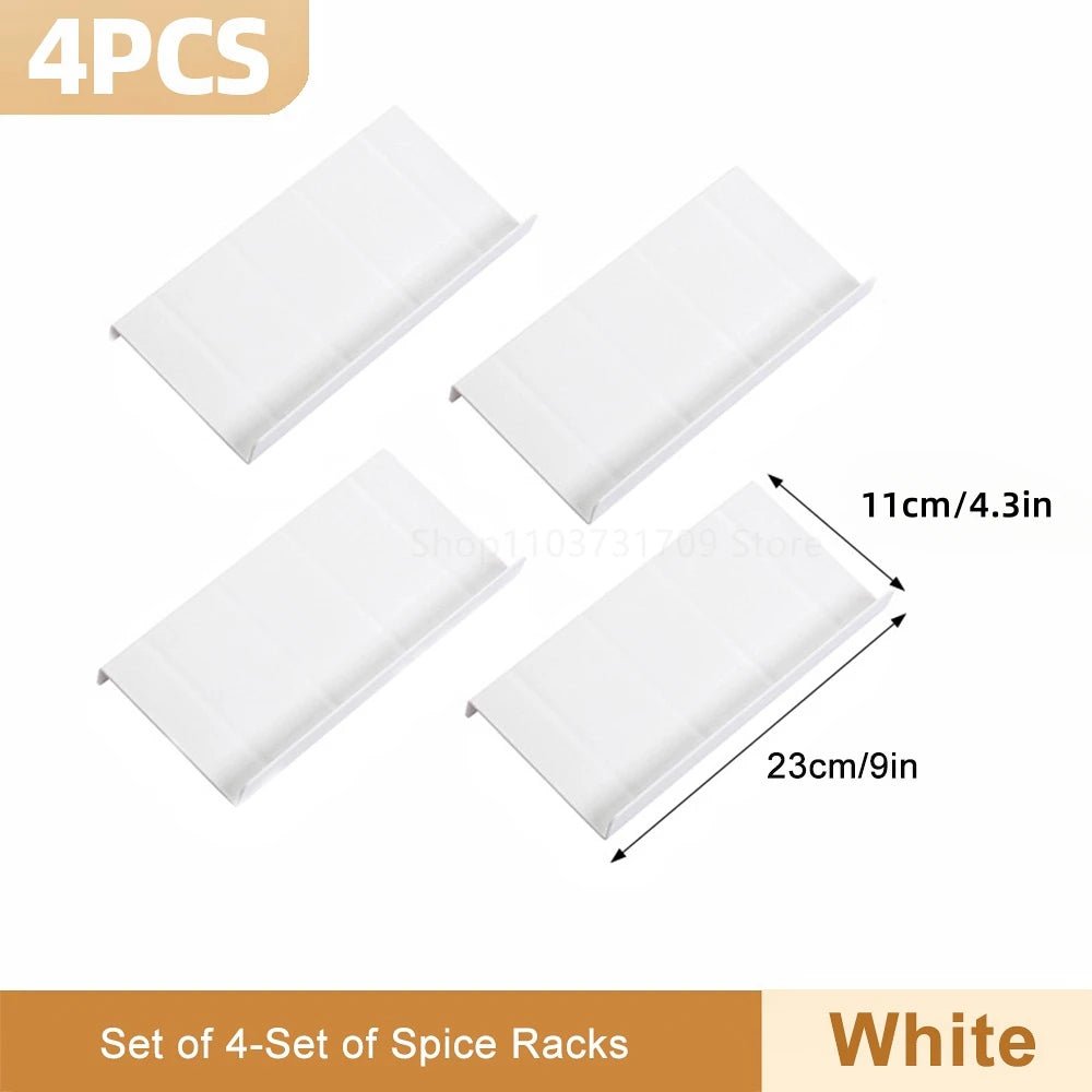 Adjustable 4 Tier Spice Rack | Drawer & Cabinet Kitchen Organizer - Evenings Co.