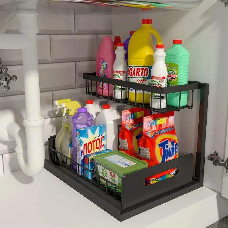 Under-Sink Pull-Out Organiser (2-Tier)