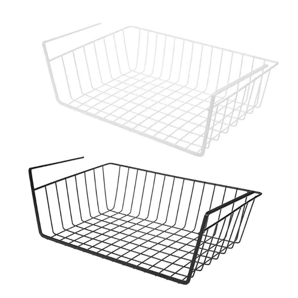 Under Shelf Wire Basket – Cabinet & Closet Storage Organizer