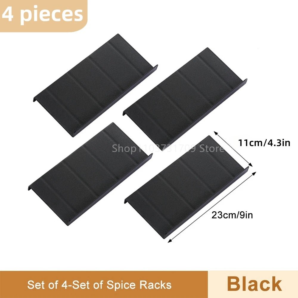 Adjustable 4 Tier Spice Rack | Drawer & Cabinet Kitchen Organizer - Evenings Co.